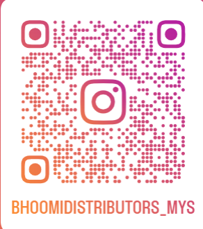 QR code linking to the Bhoomi Distributors Instagram profile